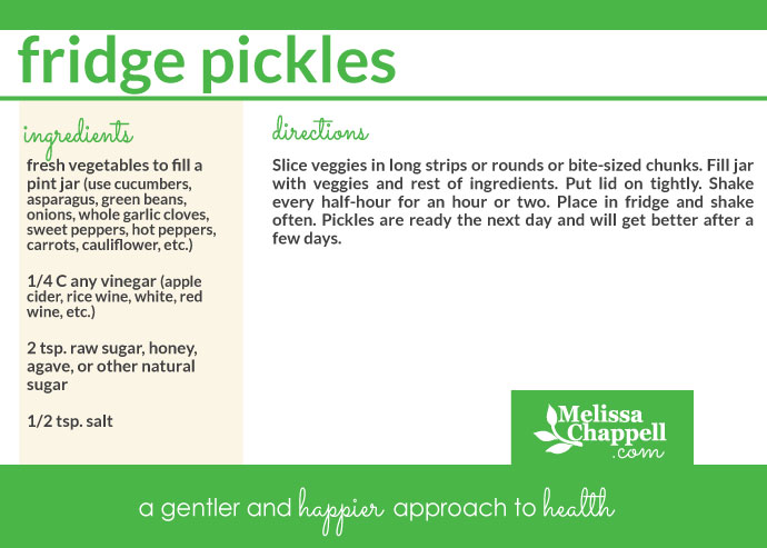 Fridge Pickles 