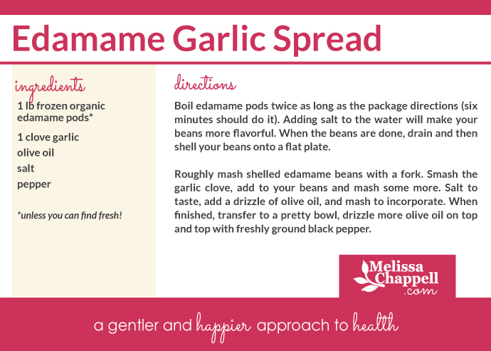 Melissa Chappell's Edamame Garlic Spread