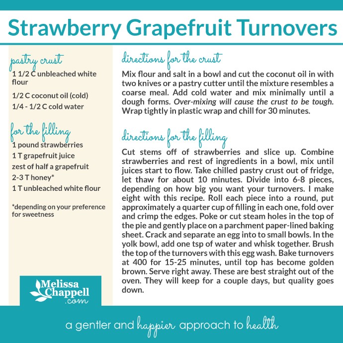 Melissa Chappell's Strawberry Grapefruit Turnovers