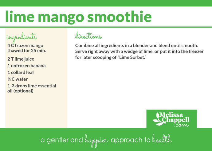 Melissa Chappell's Lime Mango Smoothie 